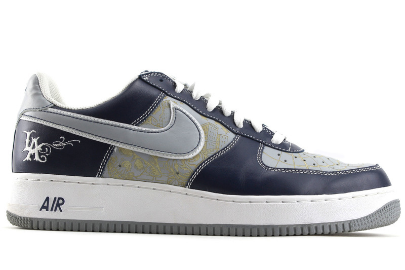 Nike Air Force 1 Mr Cartoon Blue Tattoo (Spiderweb) MIDNIGHT NAVY/SILVER-WHITE (311368-401)