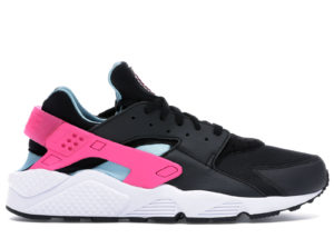 Nike Air Huarache Run Black Laser Fuchsia Blue Gale Black/Laser Fuchsia-Blue Gale-White (BV2528-001)