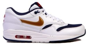 Nike  Air Max 1 Essential Olympic (2015) White/Metallic Gold-Midnight Navy (537383-127)