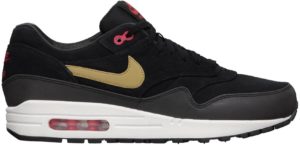 Nike Air Max 1 Gold Hyper Red Black/Metallic Gold-Hyper Red-Sail (512033-076)