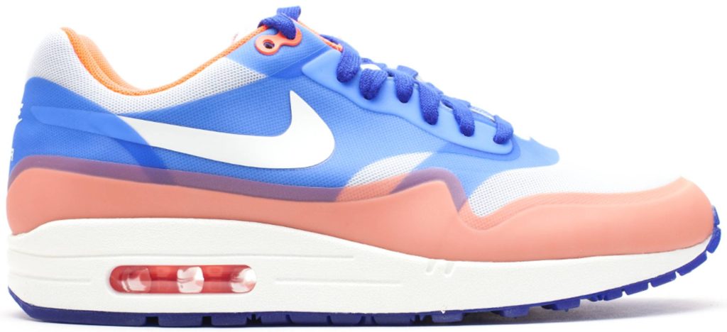 Nike Air Max 1 Hyperfuse Hyper Blue Total Crimson (W) Pure Platinum/Sail-Hyper Blue-Total Crimson (579758-001)