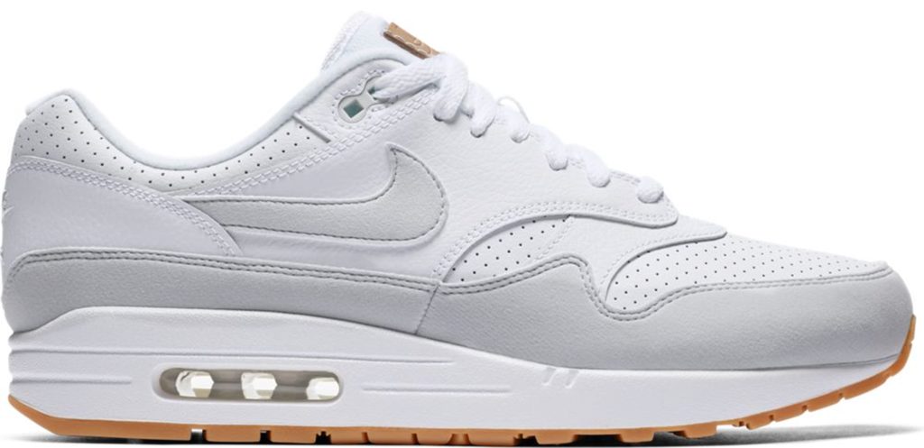 Nike Air Max 1 White Platinum Gum White/Gum Yellow-Metallic Silver-Pure Platinum (AH8145-103)