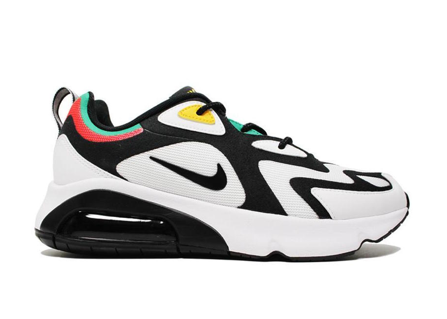 Nike Air Max 200 Rasta White/Black-Bright Crimson-University Gold-Lucid Green (AQ2568-101)