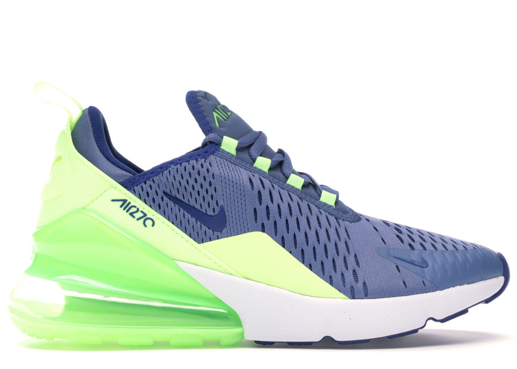 Nike Air Max 270 Indigo Storm Lime Blast (GS) Indigo Storm/Lime Blast-Volt Glow-Indigo Force (943345-406)