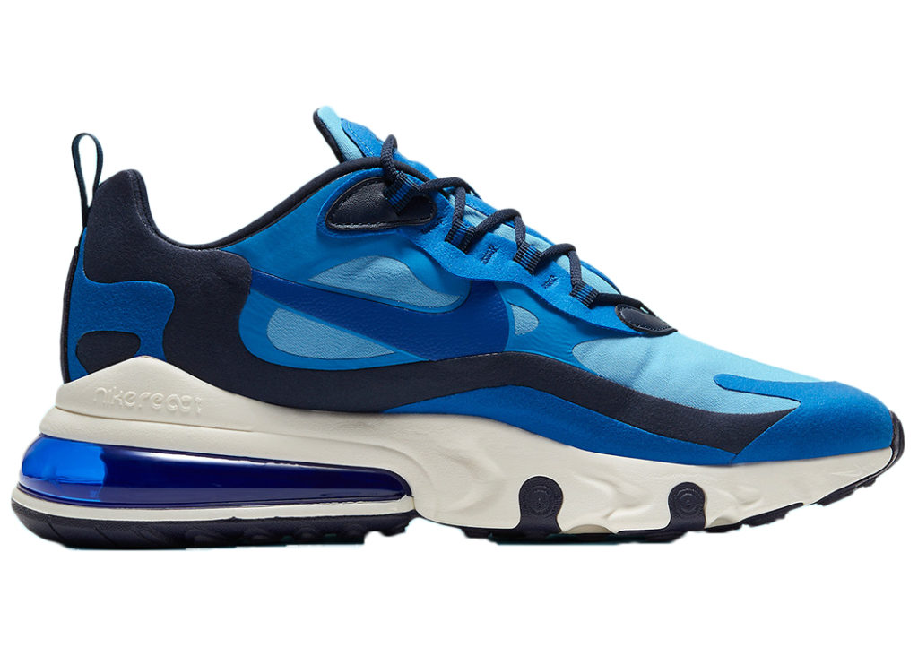 Nike Air Max 270 React Triple Blue Pacific Blue/University Blue/White (CI3866-400)