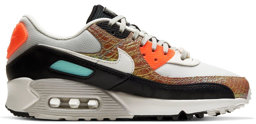 Nike Air Max 90 Gold Reptile (W) Black/White-Tawny (CW2656-001)