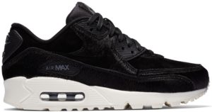Nike Air Max 90 LX Black Pony Hair (W) Black/Black-Dark Grey-Sail (898512-006)