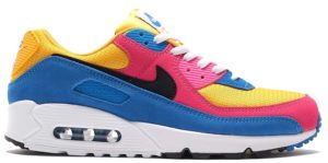 Nike Air Max 90 Multicolor Suede Yellow/Blue-White (CJ0612-700)
