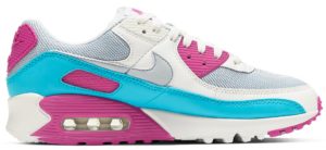 Nike Air Max 90 White Vivid Pink Light Blue Fury (W) White/Vivid Pink-Light Blue Fury (CT1030-001)