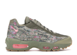 Nike  Air Max 95 Floral Neutral Olive (W) Neutral Olive/Arctic Punch-Gum Light Brown-Rush Maroon-Cargo Khaki-Sunset Pulse (AQ6385-200)
