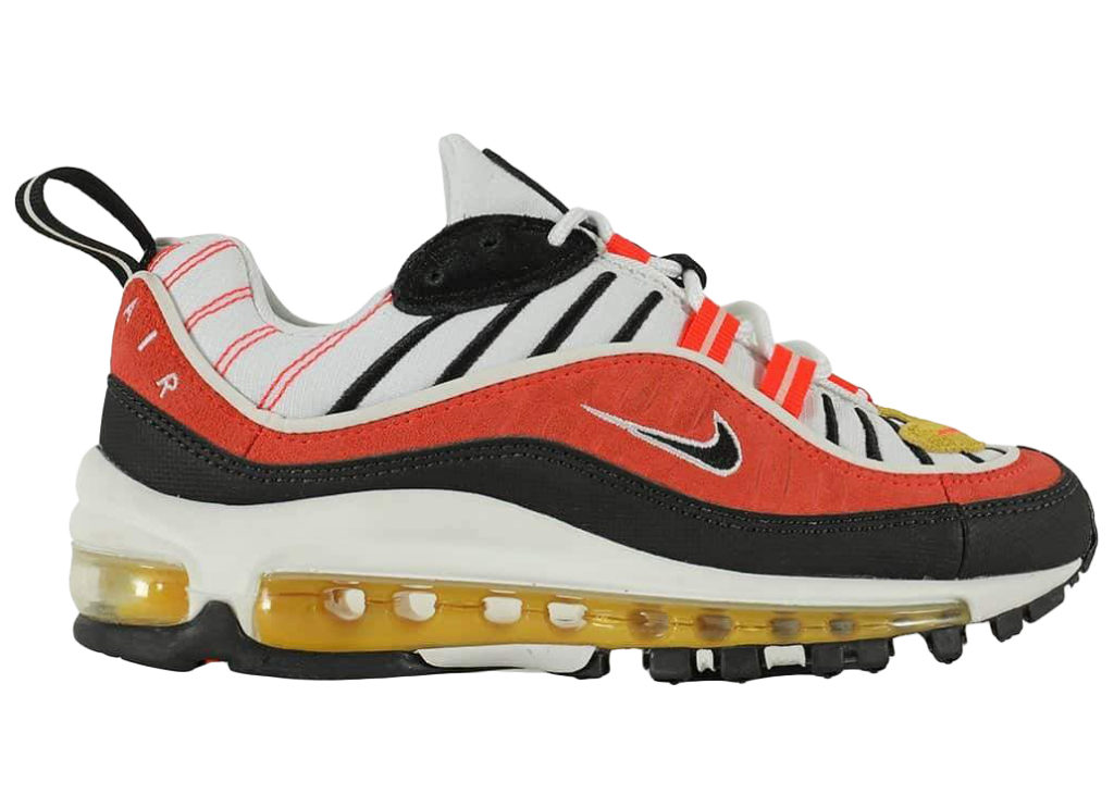 Nike Air Max 98 Bright Crimson (GS) Black/Chrome Yellow/Bright Crimson (BV4872-007)