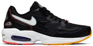 Nike Air Max2 Light Black Contrast Stitching (W) Black/White-Psychic Purple-University Gold-Flash Crimson-Kinetic Green (CK0739-001)