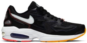 Nike  Air Max2 Light Black Contrast Stitching (W) Black/White-Psychic Purple-University Gold-Flash Crimson-Kinetic Green (CK0739-001)