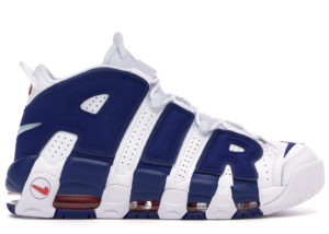 Nike  Air More Uptempo Knicks White/Deep Royal Blue-Team Orange (921948-101)