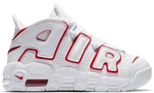 Nike Air More Uptempo White Varsity Red Outline (GS) White/Varsity Red-White (415082-108)