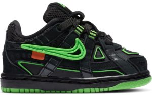 Nike Air Rubber Dunk Off-White Green Strike (TD) Black/White-Green Strike (CW7444-001)