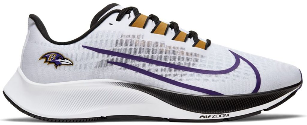 Nike Air Zoom Pegasus 37 Baltimore Ravens White/Pure Platinum-Black-New Orchid (CZ5459-100)