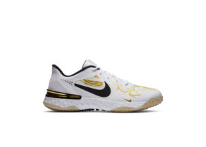 Nike Alpha Huarache Elite 3 Turf Premium White Metallic Vivid Gold White/Metallic Vivid Gold/Black (CV3561-101)