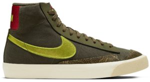 Nike  Blazer Mid 77 Olive Snakeskin (W) Medium Olive/Lemon Venom-Fossil (CZ0462-200)