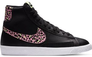 Nike  Blazer Mid Black Pink Cheetah (GS) Black/Barely Volt-White-Pink Rise (DA4674-001)