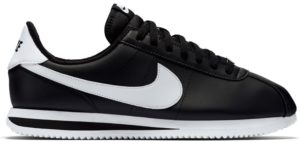 Nike  Cortez Basic Black White Black/White-Metallic Silver (819719-012)