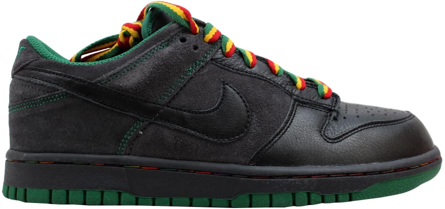 Nike Dunk Low CL Rasta Jamaica Black/Black-Anthracite-Pine Green (304714-909)