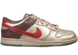 Nike Dunk Low Metallic Zinc (W) Metallic Zinc/Baroque Brown/Red (309324-062)