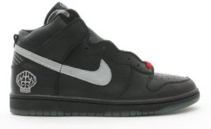 Nike Dunk High N.E.R.D. Pharrell Black/Metallic Silver-Varsity red (308418-001)
