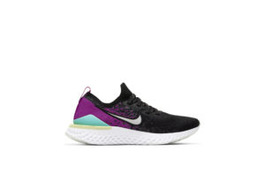 Nike  Epic React Flyknit 2 Black Vivid Purple (GS) Black/Vivid Purple/Aurora (AQ3243-008)