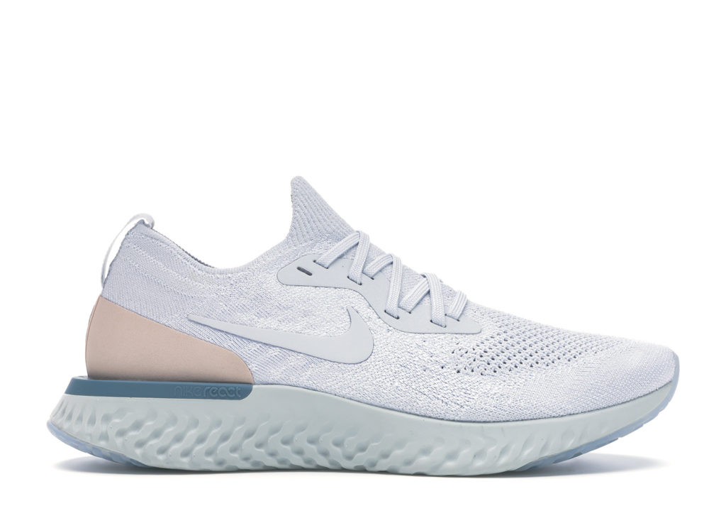 Nike Epic React Flyknit Pure Platinum Celestial Teal (W) Pure Platinum/Particle Beige-Celestial Teal-Pure Platinum (AQ0070-014)