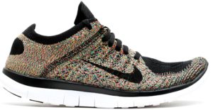 Nike Free Flyknit 4.0 Multi-Color Black/Black-Photo Blue-Bright Crimson (631053-004)