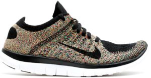 Nike  Free Flyknit 4.0 Multi-Color Black/Black-Photo Blue-Bright Crimson (631053-004)