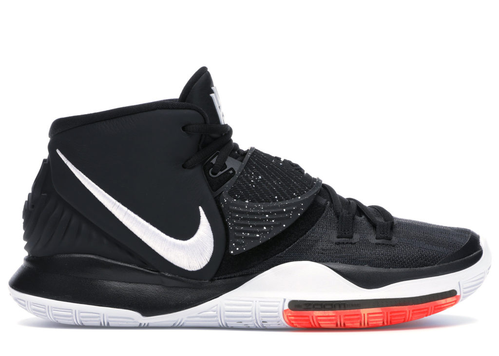 Nike Kyrie 6 Jet Black White Black/White-Bright Crimson (BQ4630-001)