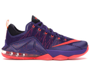 Nike LeBron 12 Low Court Purple Court Purple/Bright Crimson-Cave Purple-Laser Orange (724557-565)