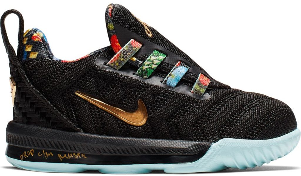 Nike LeBron 16 Watch the Throne (TD) Black/Metallic Gold-Rose Frost (CJ6708-001)