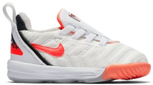 Nike  LeBron 16 Whte Hot Lava (TD) White/Hot Lava-Flat Silver (CK3950-100)