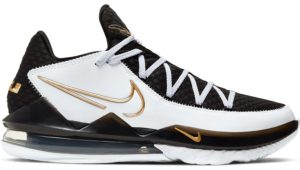 Nike  LeBron 17 Low White Metallic Gold White/Metallic Gold-Black (CD5007-101)