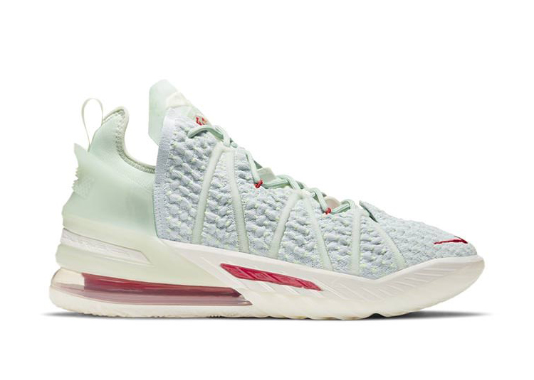 Nike LeBron 18 Empire Jade White/Jade Ice-Red (DB7644-002)