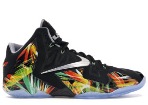 Nike LeBron 11 Everglades Black/Metallic Silver-Wolf Grey-Atomic Mint (616175-006)