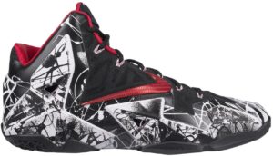 Nike LeBron 11 Graffiti (GS) WHITE/UNIVERSITY RED-BLACK (621712-100)