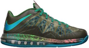 Nike LeBron X Low Reptile Tarp Green/Neo Turquoise-Poison Green (579765-301)