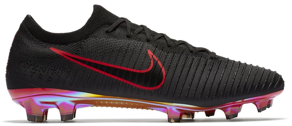 Nike Mercurial Vapor Flyknit Ultra FG Black Red Black/Black-University Red (AH5516-006)