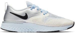 Nike  Odyssey React 2 Flyknit Metallic Silver (W) Metallic Silver/Black-Sail (AV2608-001)