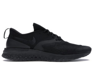 Nike  Odyssey React 2 Flyknit Triple Black Black/Black-White (AH1015-003)