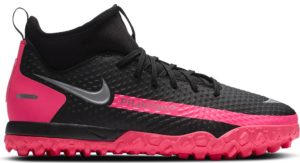 Nike Phantom GT Academy DF TF Black Pink Blast (Kids) Black/Pink Blast-Metallic Silver (CW6695-006)
