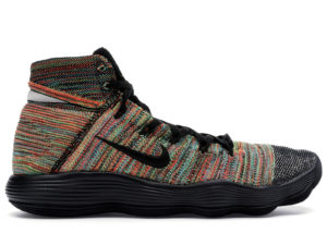 Nike React Hyperdunk 2017 Flyknit Multi-Color Black/Black-White-Total Crimson (917726-006)