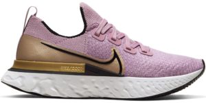 Nike  React Infinity Run Flyknit Plum Fog Metallic Gold (W) Plum Fog/Metallic Gold-Platinum Tint-Black (CD4372-500)