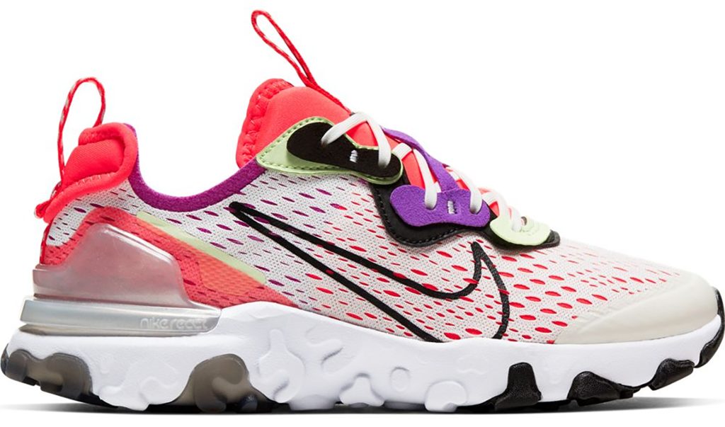 Nike React Vision Barely Volt Laser Crimson (GS) Summit White/Barely Volt-Laser Crimson-Black (CD6888-102)