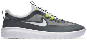 Nike SB Nyjah Free 2 Grey Neon Smoke Grey/Light Solar Flare Heather-Photon Dust-White (BV2078-003)