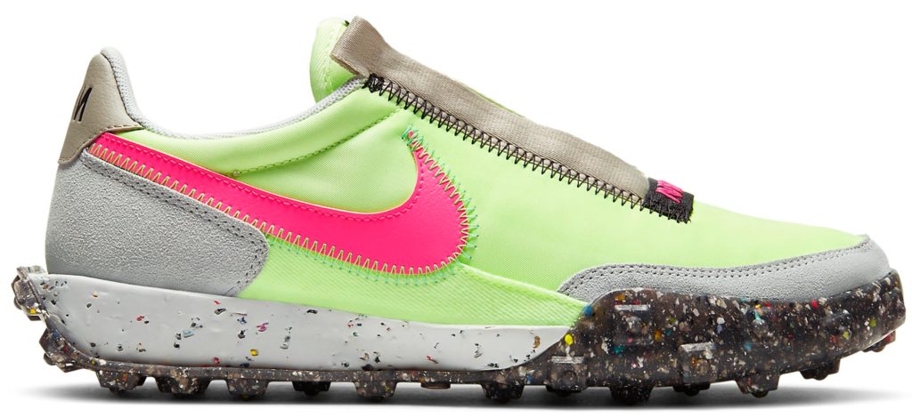 Nike Waffle Racer Crater Barely Volt (W) Barely Volt/Black-Poison Green-Pink Blast (CT1983-700)